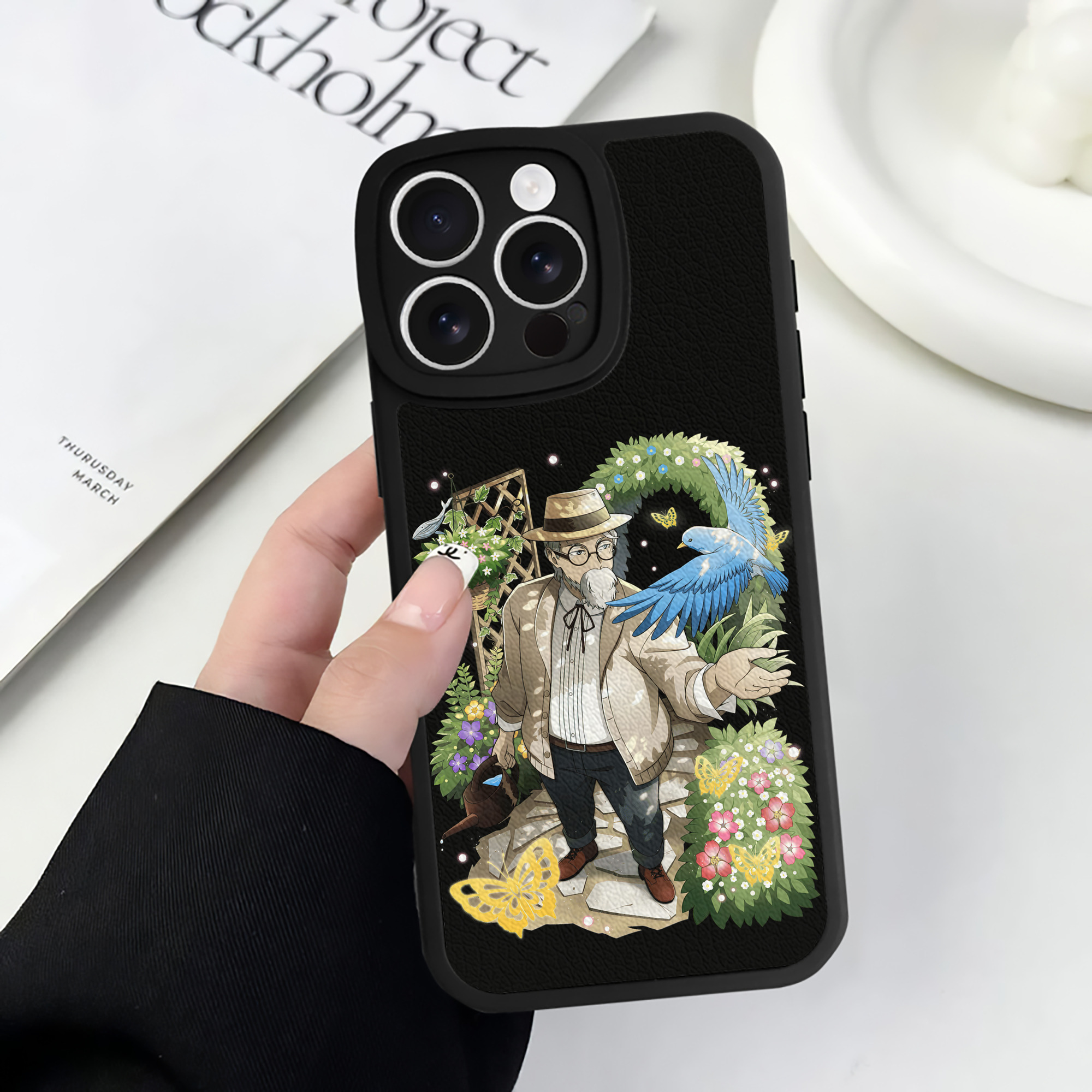 （画像用） 文豪ストレイドッグス Bungo Stray Dogs 【iPhone 16シリーズ対応】シリコンスマホケース（レザー調） 材質：シリコン